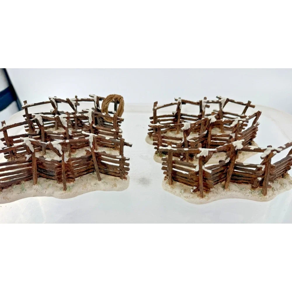 Department 56 Dickens Village Snow Covered Split Rail Fence Set Village Accessor